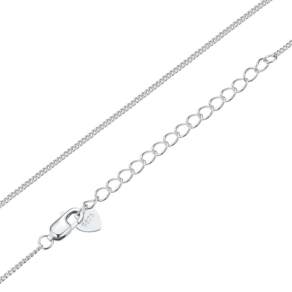 BAMOER Classic Basic O-chain Solid 925 Silver Lobster Clasp Adjustable Necklace Box Cable Chain DIY Jewelry for Women