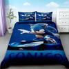 Cartoon Duvet Cover Set Sonic Cartoon Bedding Set Single Twin Soft and Comfortable Children for Bedroom Decor