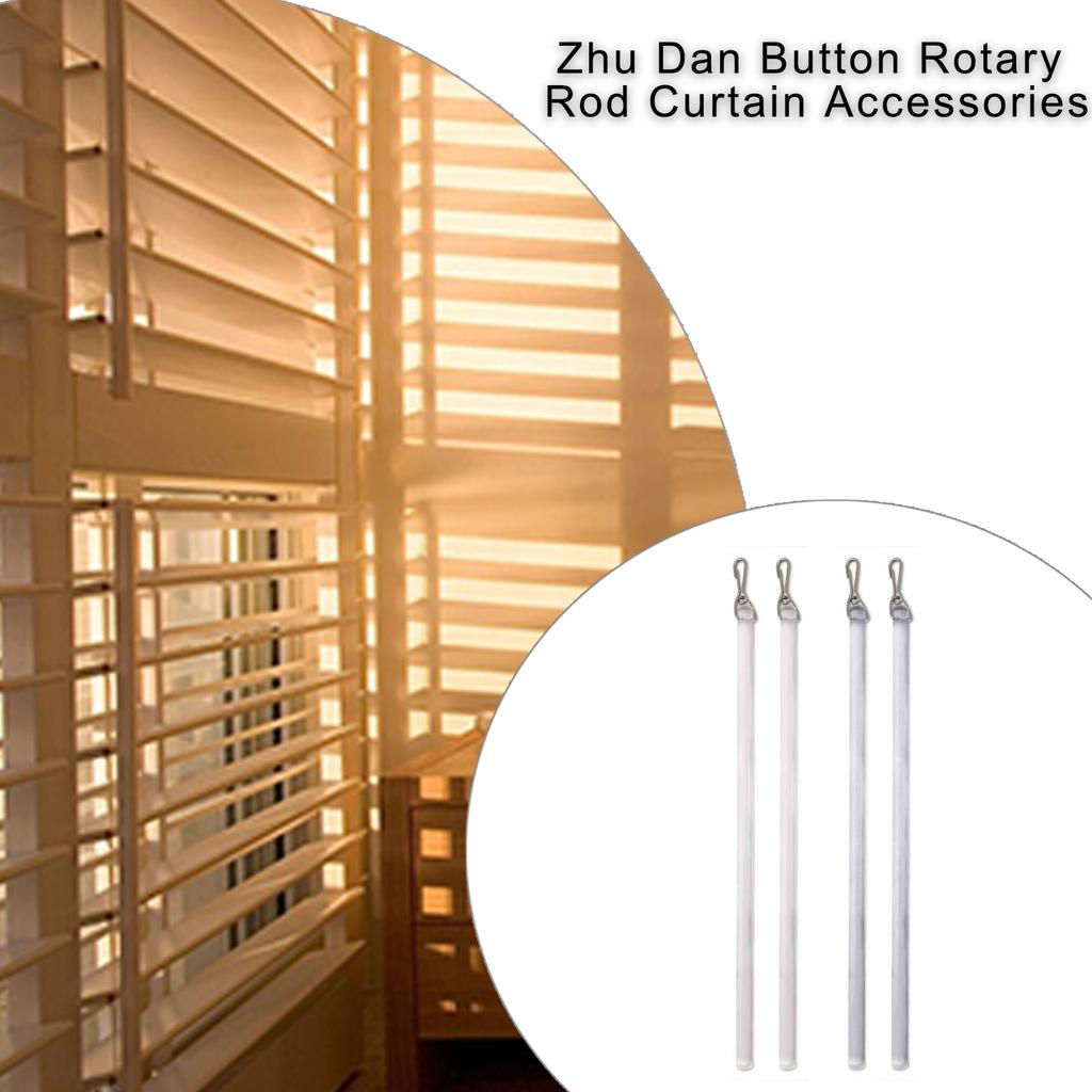 Pack of 2 Plastic 12Inch Curtain Pull Wand Drapery Control Pull Rod Stick with Hook for Opening and Closing Curtain