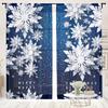 2 stycken, Jul 3d Pappersklipp snöflingegardiner -30% skuggning - lämpliga för vardagsrum, sovrum, kök, heminredning
