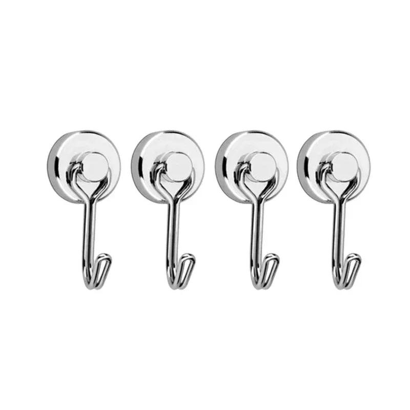 

No Drill Wall Hook Heavy Duty 50kg Magnetic Hooks Black Rustproof Industrial Strength for Kitchen Room Suction Cup Storage 1PC