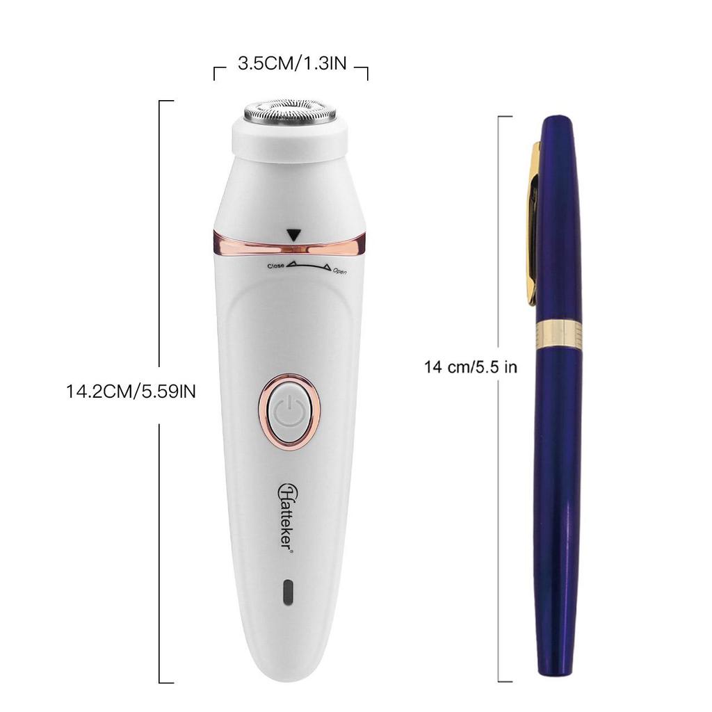Hattekker 7 in 1 Shaver HT-590 Rechargeable Electric Lady Shaver with USB Charging