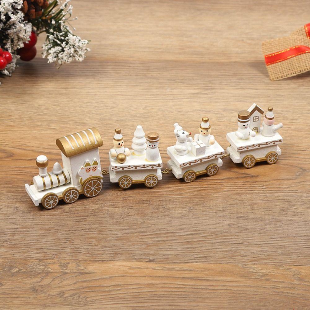Handicrafts Christmas Wooden Train Christmas Christmas Decorations Wooden Handicrafts  Toys