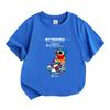Kids Boys Girls 100% Cotton Crew Neck Short Sleeve T-Shirt, Cool Cartoon Bear With Sunglasses Beanie Sneakers Print Casual Tees for 5-15 Years Old