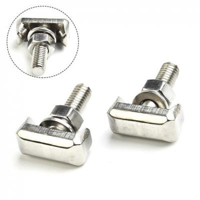 2pcs Battery Cable Terminal Connectors T-Bolt Stainless Steel M6*2mm Replacement