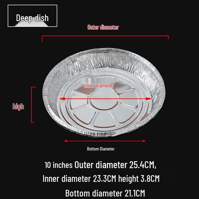 Kashicong Round Aluminum Foil Containers for BBQ & Picnic
