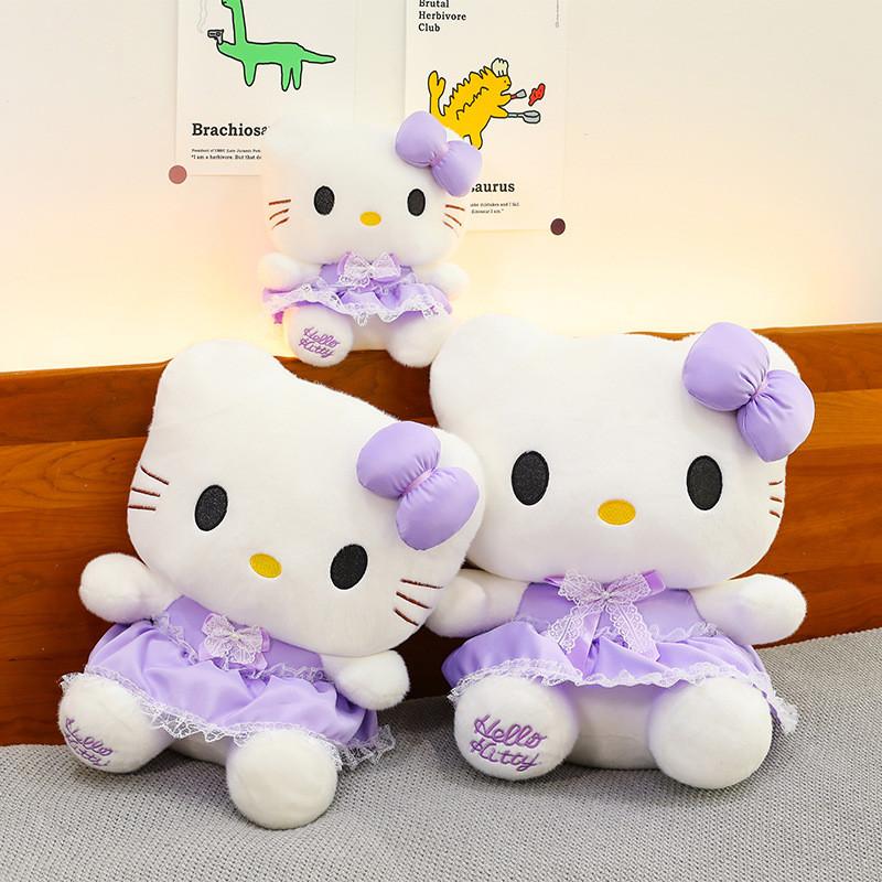 Cuter Hello Kitty Plush Toy With Bow And Dress Decoration For Kids And Gift