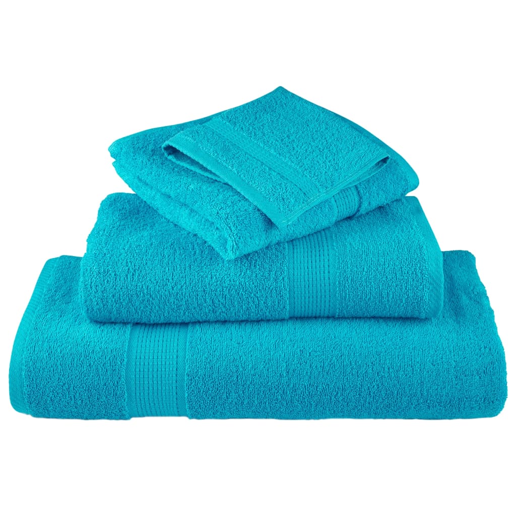 Vidaxl Ręczniki Premium Solund 4 Szt. Turkusowe, 100X200 Cm, 600 G/Cm²