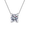 Classic Style Jewelry Four Claw S925 Sterling Silver 1ct VVs1 Moissanite Hypoallergenic Pendant Necklace of Women Gift