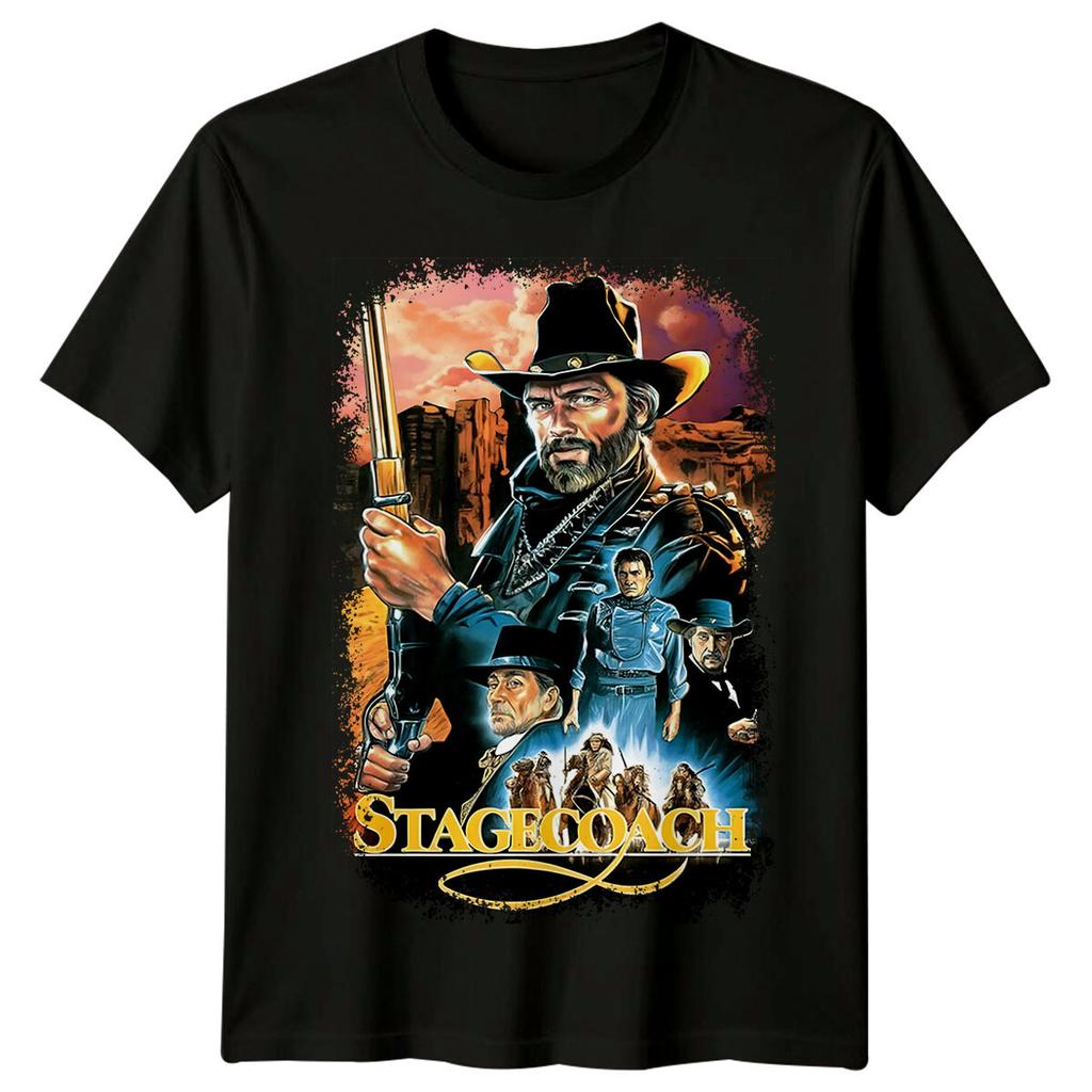 Stagecoach (1986) Movie Poster Inspired 100% Cotton T-shirt Mens Tees Top Retro 80s Tee Unisex