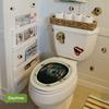 2Pcs Halloween Luminous Toilet Lid Decals Scary Wall Stickers DIY Horror Bathroom Home Party Decor