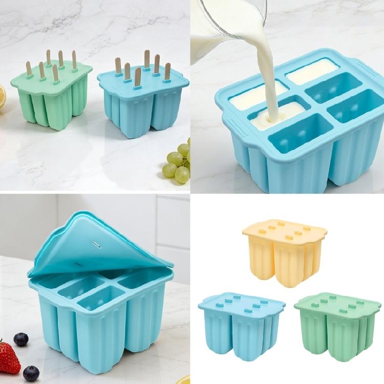 Nontoxic Silicone Ice Lolly Maker Mould 6 Cavity Popsicles Molds For Kids Party Supplies And Homemades Freezing Treats