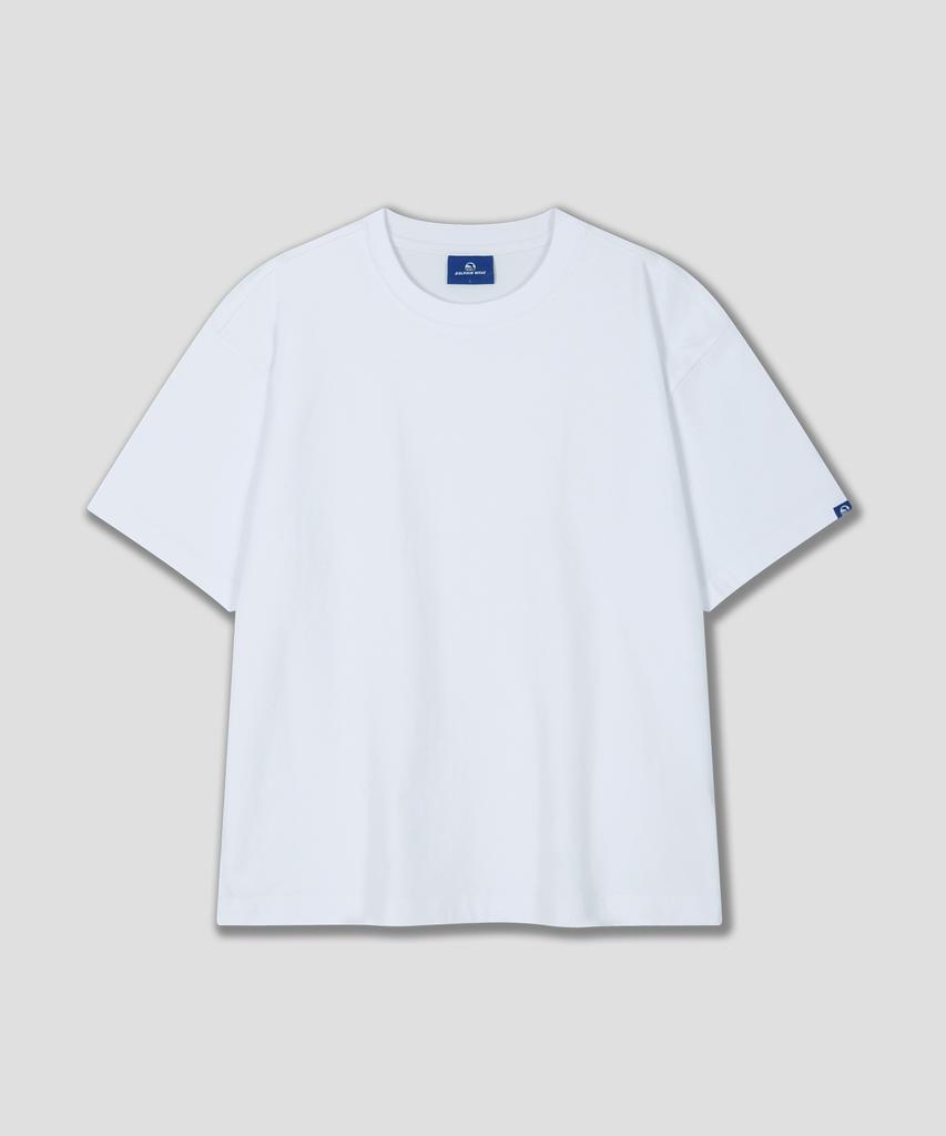 DOLPHIN WAVE APPAREL Dolphin Loose Crop Short Sleeve T-Shirt White