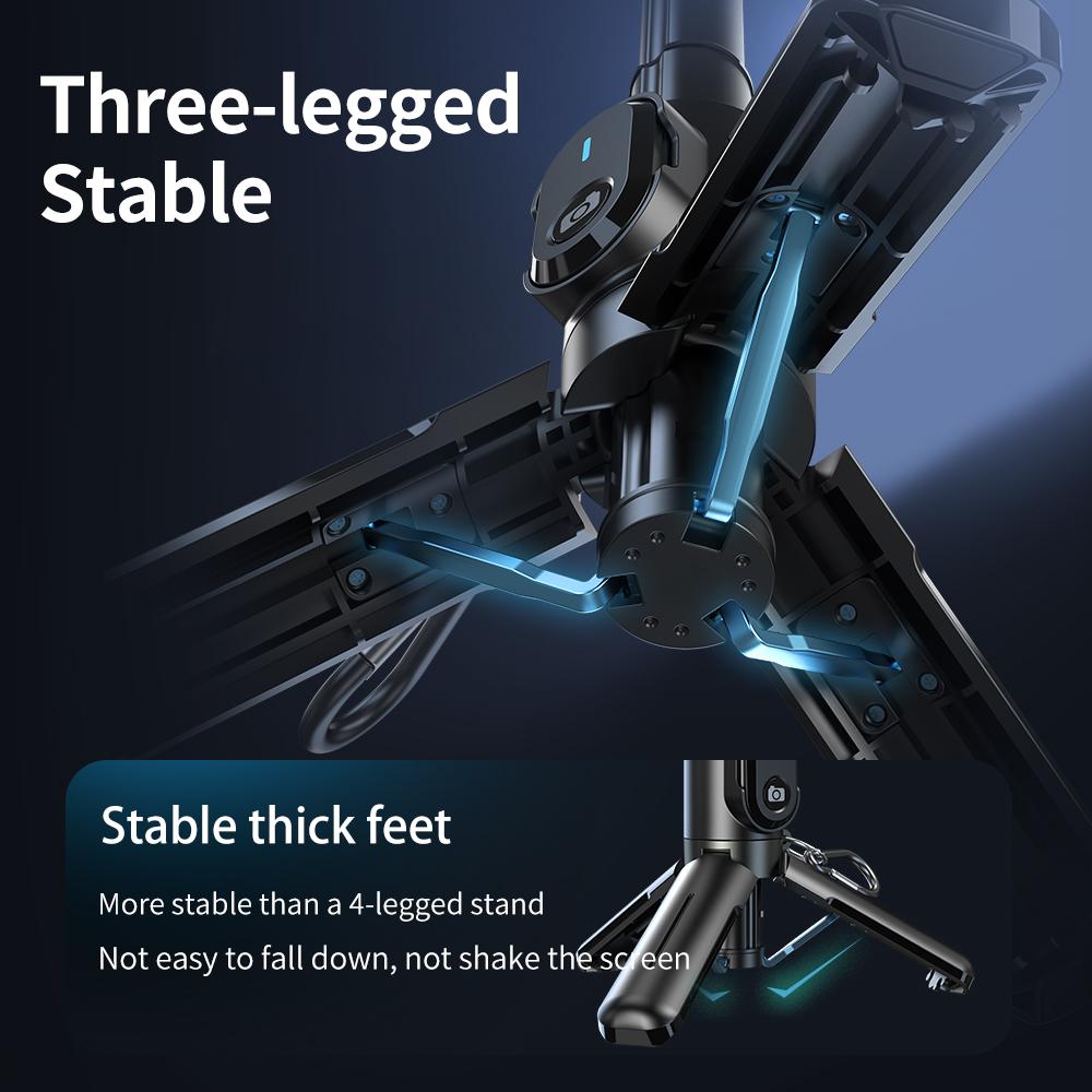 Mini 1-Axis Gimbal Selfie Stick Tripod Stabilizer 158-695mm AI Auto Balance Gimbal for Smartphones Vlog ABS Aluminum