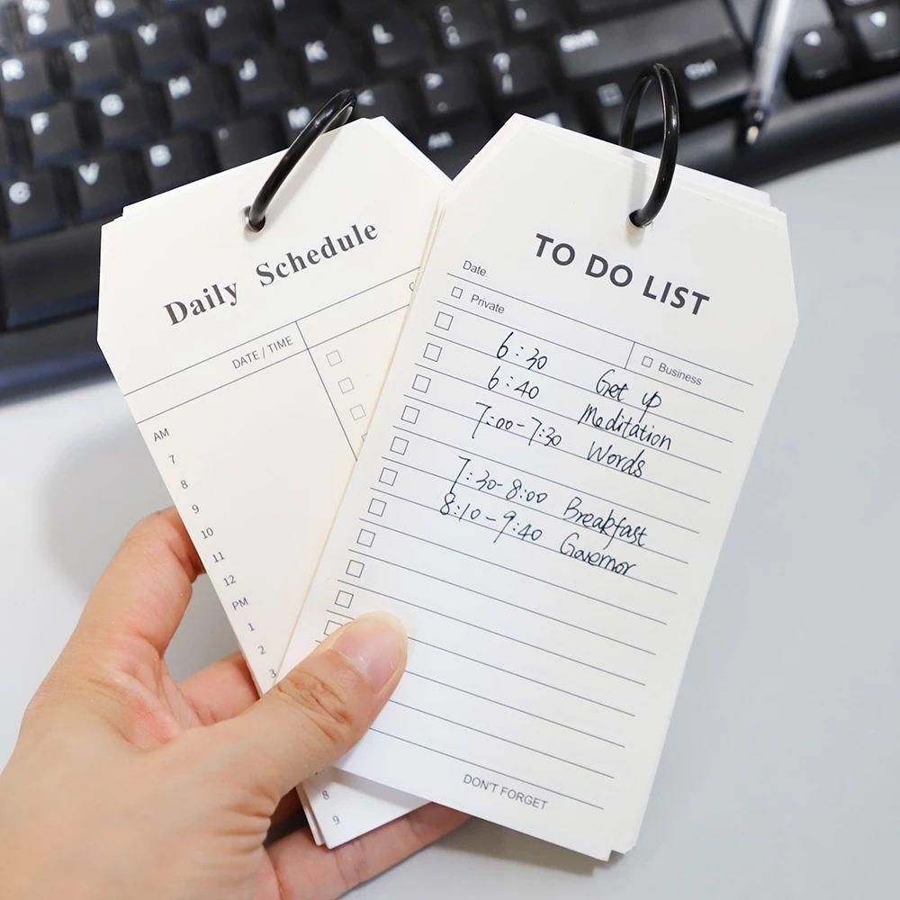 Note Pads Notepads Book Stationery Supplies Loose Leaf Planner Memo Daily Schedule List To Do List