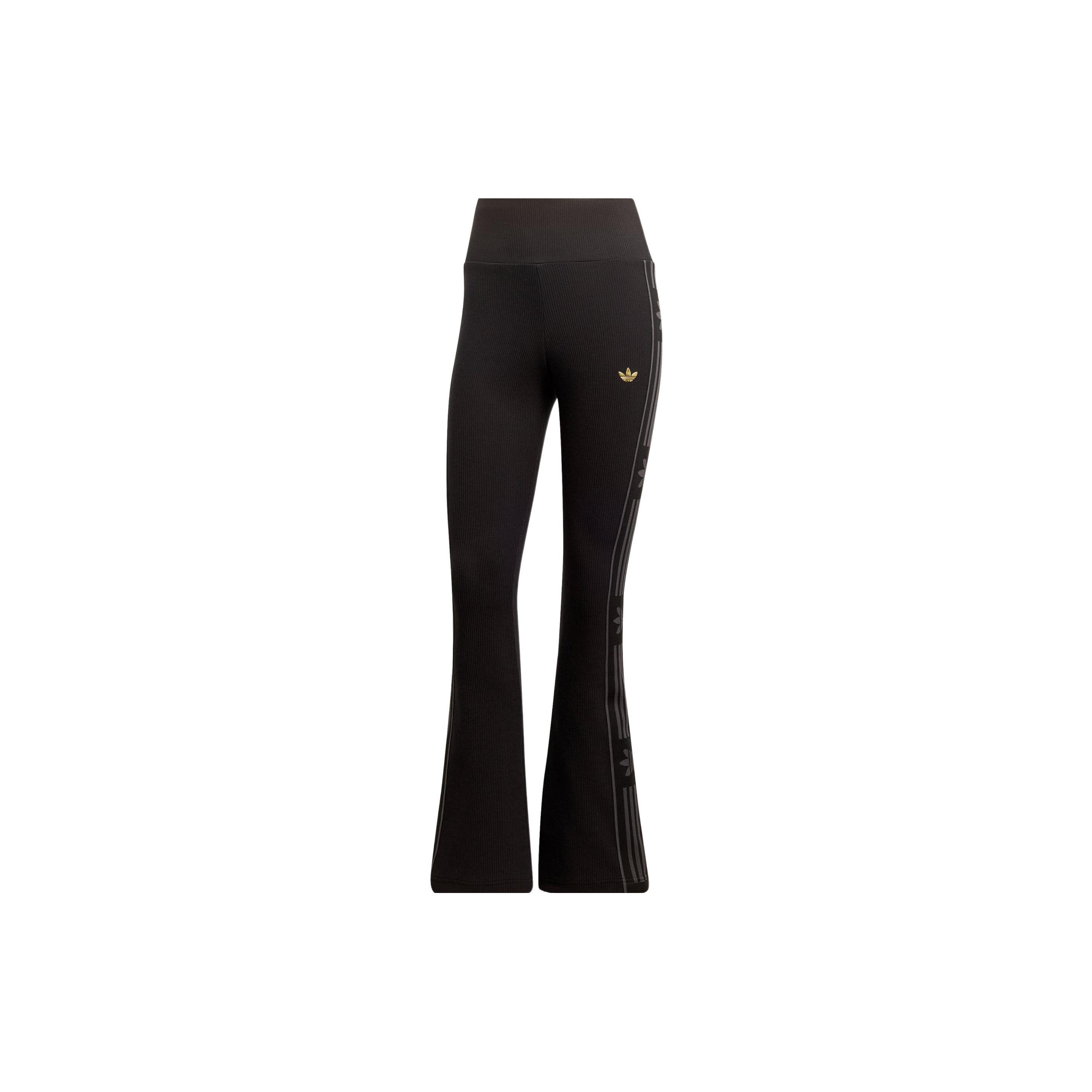 (WMNS) adidas Ski Chic Flared Rib Leggings Asia Sizing Black Women s IA3911 XS
