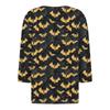 Women's Fashion Casual Halloween Printed V-Neck Short Sleeve Decorative Button Three-quarter Sleeve T-Shirt Top