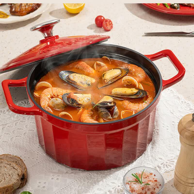 KOBACH Cast Iron Enamel Stew Pot