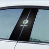 2 Stück Auto-Logo Mittelsäule Schutzfolie Kratzschutz Aufkleber Abziehbild Für Skoda Octavia Superb Rapid Kodiaq Karoq Fabia Kamiq Roomster Citigo