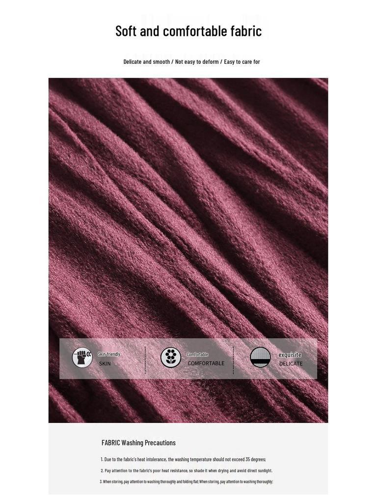 Elegant 2025 Autumn Women’s A-line Pleated Skirt with Elastic Waist – Korean Style