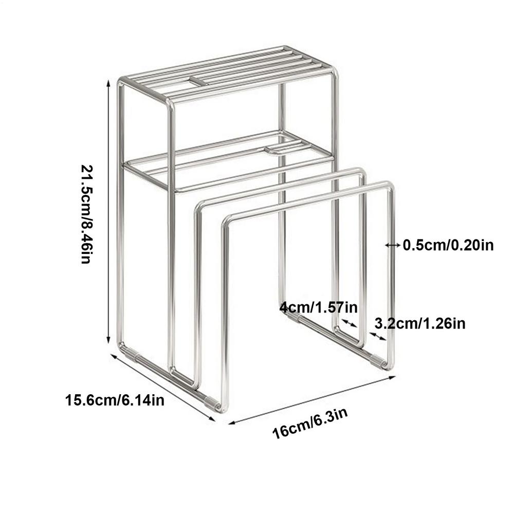 Cutting Board Organizer Chopping Board Bakeware Rack Stand Multifunctional Stainless Steel Cookie Sheets Storage for Home