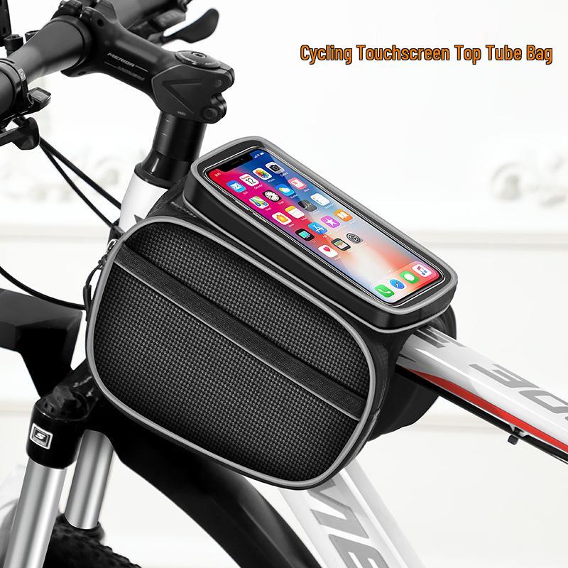Waterproof Bicycle Front Pannier with Phone Storage