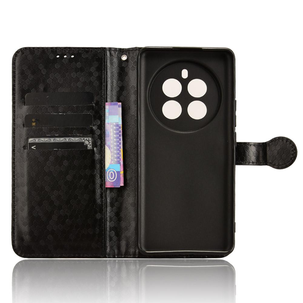 For Realme 12 4G/12+ 5G Case Dots Imprinted PU Leather Mobile Phone Cover with Viewing Stand