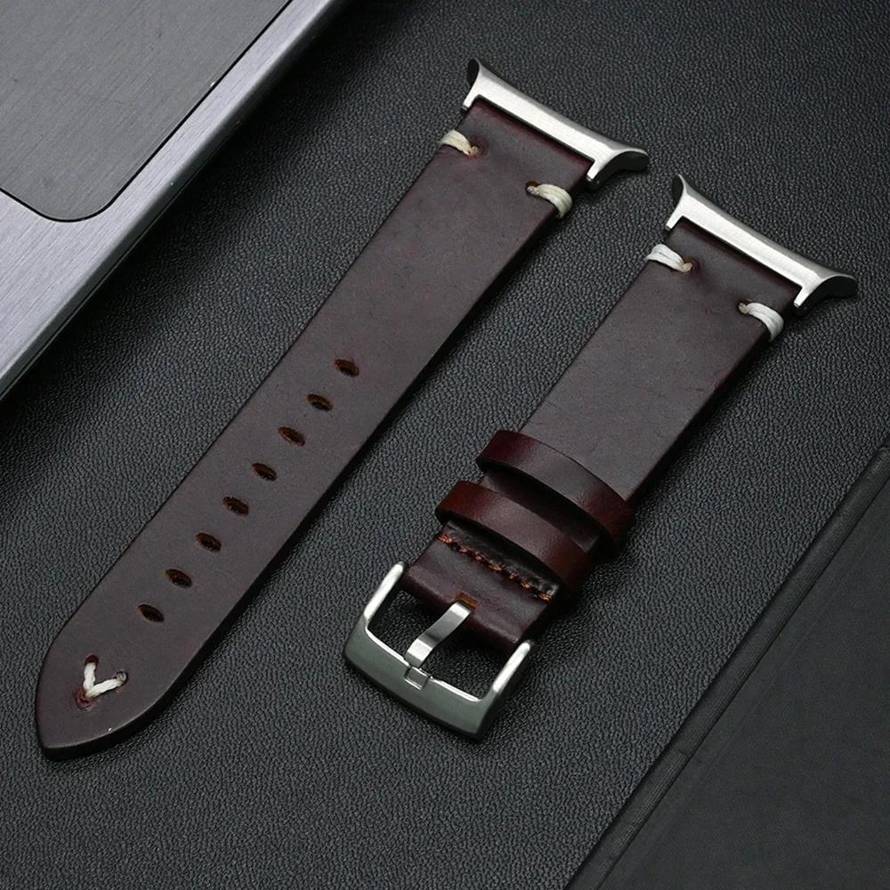 Luxus-Lederarmband für Samsung Galaxy Ultra Watch 47mm Lückenlos Business-Armband für GALAXY WATCH ULTRA 47 Gebogenes Endstück