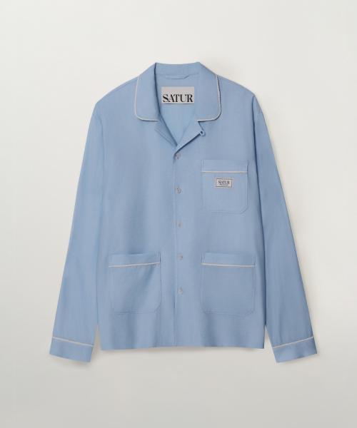 

[Setter] Homewear Open Collar Shirt [Shipped from Korea] 100% Authentic Sky Blue - S