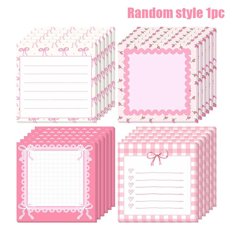 1/4 шт. Книга Розовый бант Крем Стиль Кролик Блокнот, Инс Стиль Отрывной Мемо Портативный Блокнот Журнал Материал Декоративная бумага