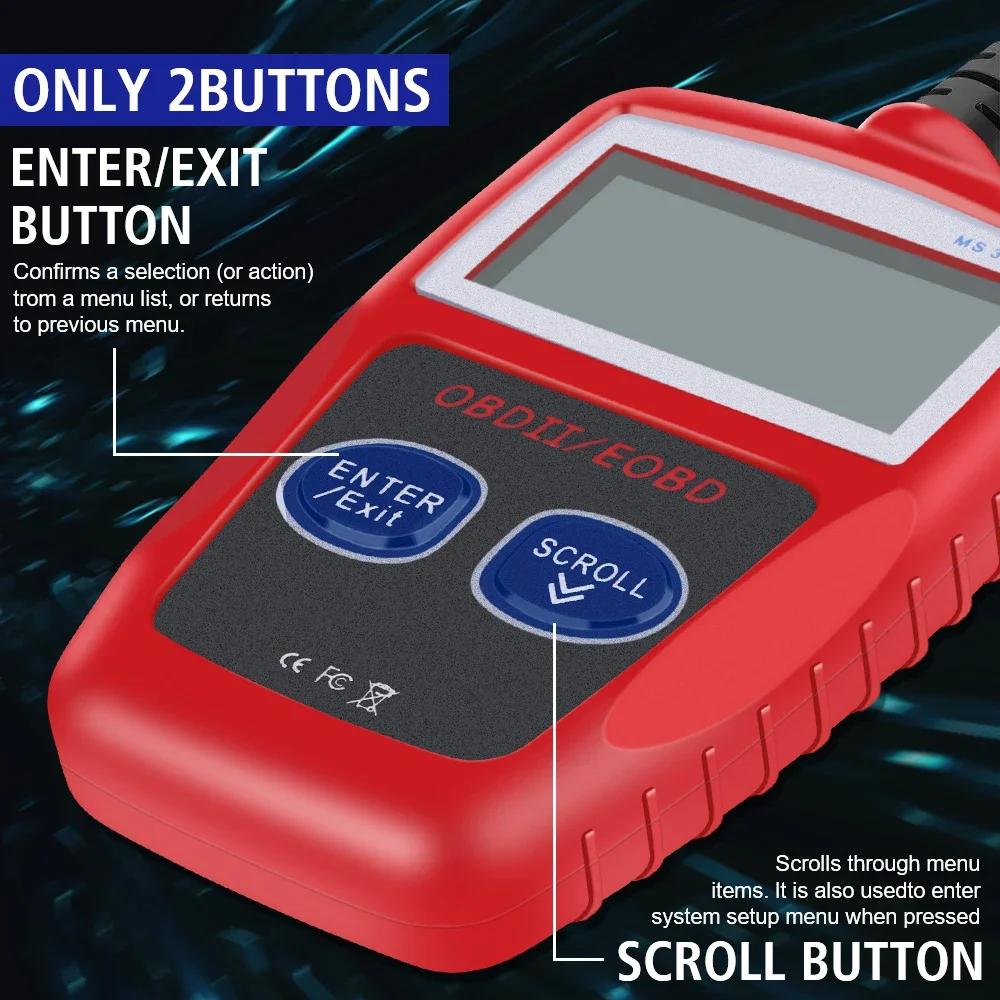 Auto Diagnosewerkzeuge OBD2 Code Lesegerät Digitalanzeige OBD 2 Scanner Multifunktional Fehlercode Löschen 16 Pin Universelle Version