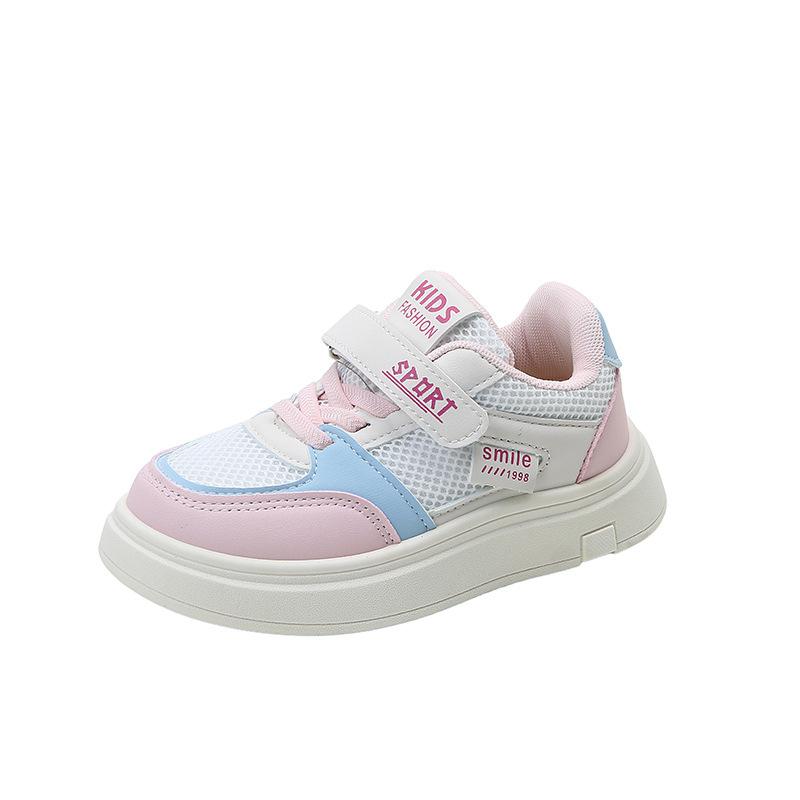 Children's Board Shoes Girls Mesh Sneakers 2025 Spring and Autumn New Breathable Soft-soled Casual Net Shoes Boys White Shoes