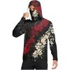 Men's Casual Geometric Print Hooded Long Sleeve Sun Protection Shirt Lightweight Breathable Fabric UV Protection Activewear Top