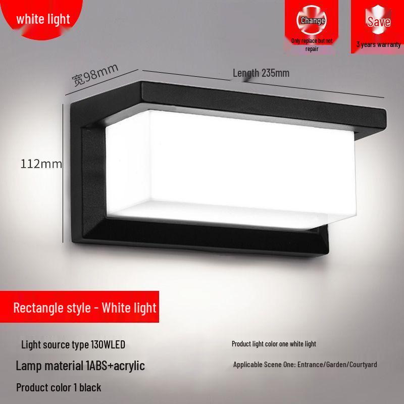 Waterproof LED Outdoor Wall Light for Staircase, Terrace, Corridor, Garden, Villa, or Aisle.