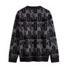 Calvin Klein Color Block Letter Jacquard Crew Neck Knit Sweater Men Sweaters Space-Black J324409BEH