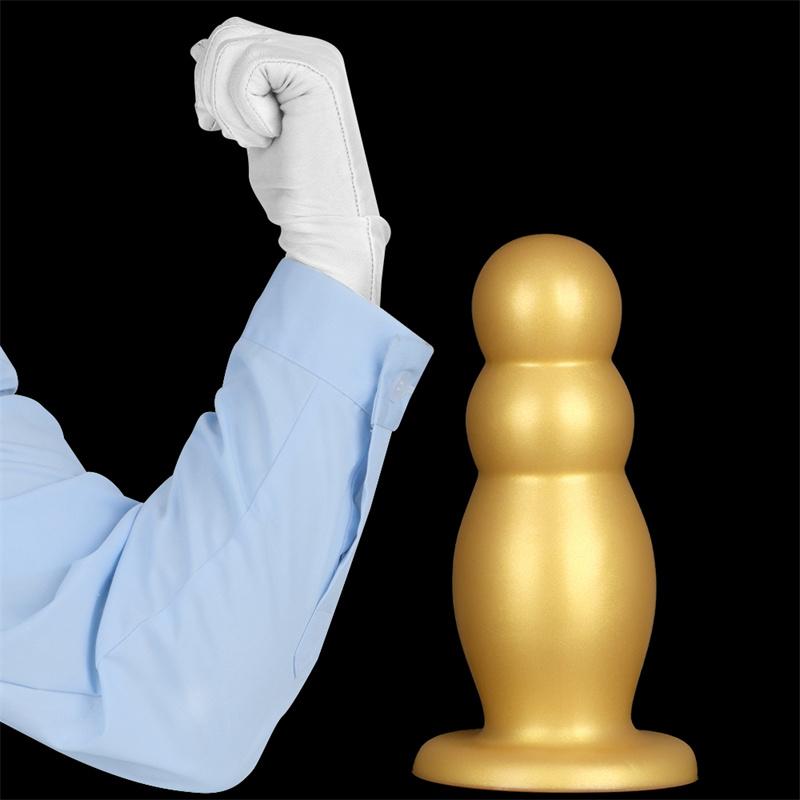 9cm Golden Silicone J Dildo Giant Dildo Anal Plug Fisting Supplies Extra Large Super Thick Adult Supplies