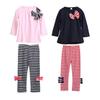 Adorable 2pcs Toddler Kids Baby Girls Outfits With Bowknot Top Striped Legging