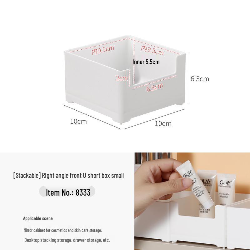Armoire Miroir de Salle de Bain en Acrylique & Étagère Organisateur de Cosmétiques
