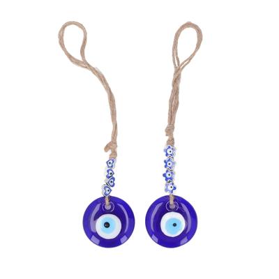 Eye Car Hanging Ornament Blue Glass Eye Car Rear View Mirror Hanging Pendant Ornament Car Interior