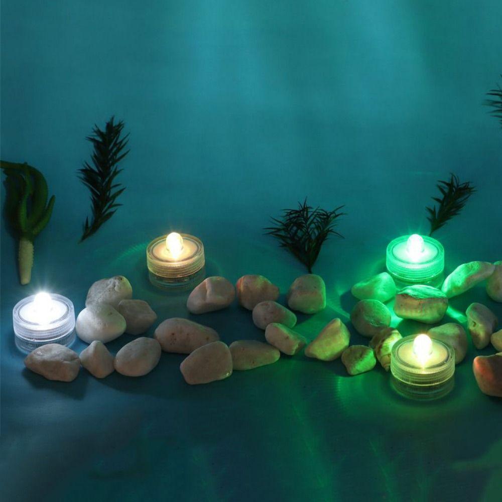 Mini Underwater LED Candle Lamp Waterproof Submersible Mini LED Lights  Fish Tank