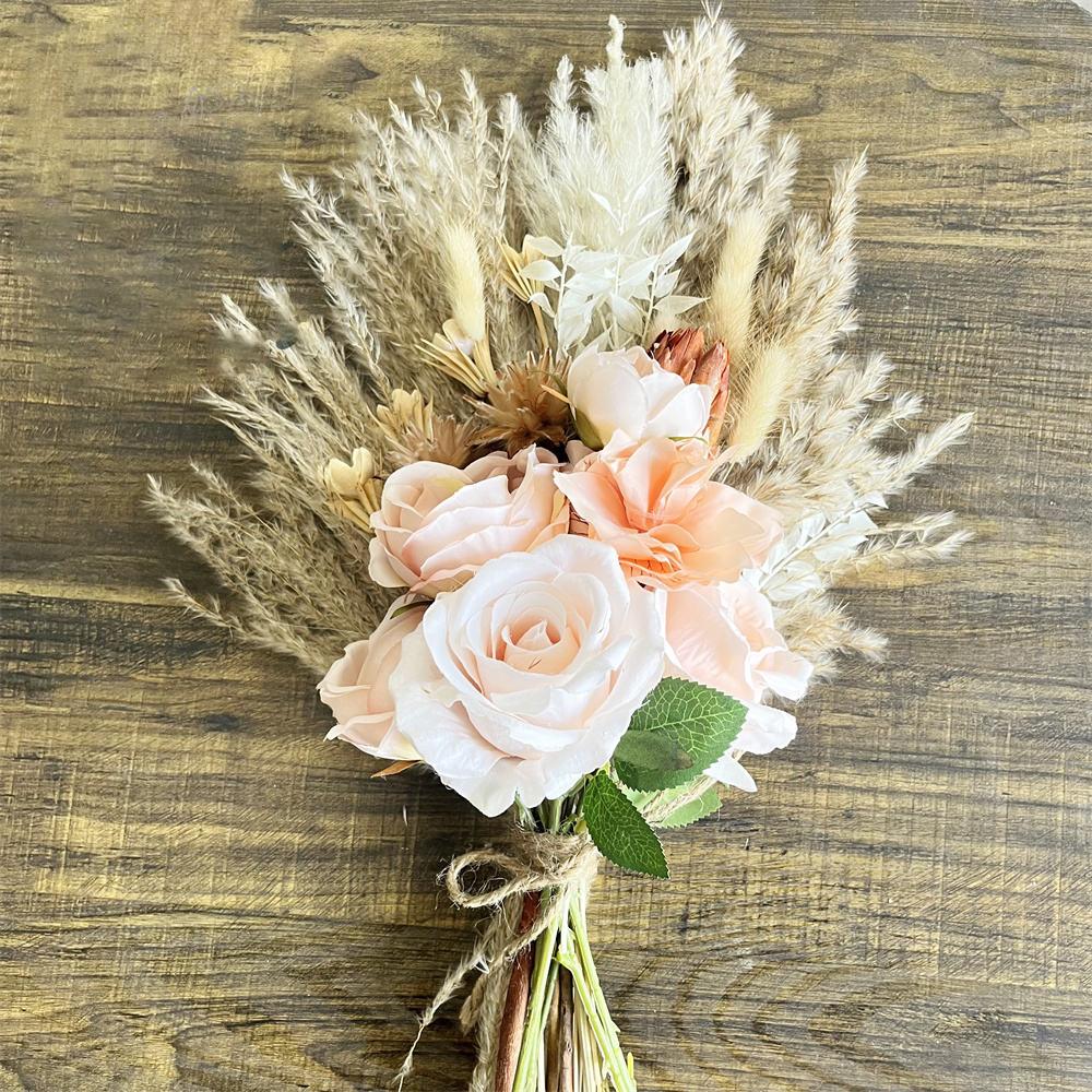 

Natural Decorative Bridal Bridesmaid Bouquet Pampas Grass Boho Style Dry DIY Flower Bouquet For Gifts,Wedding Birthday Decor