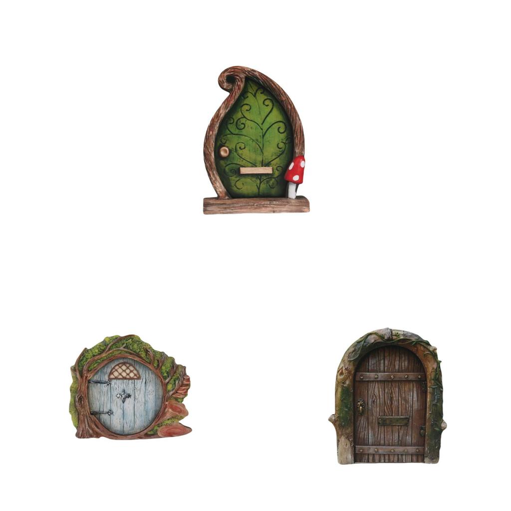 Rustieke Boerenhuis Feeendeur Decoratie Met Houten Ambachtelijke Figuurtje Voor Huis Woonkamer Accent