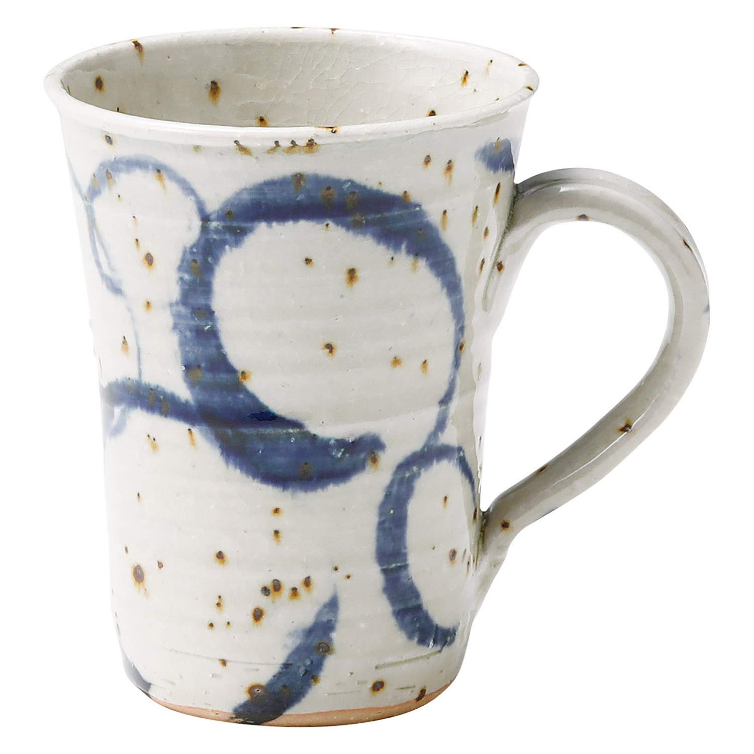 

Shigaraki Ware Hechimon Long Mug with Gosu Round Design