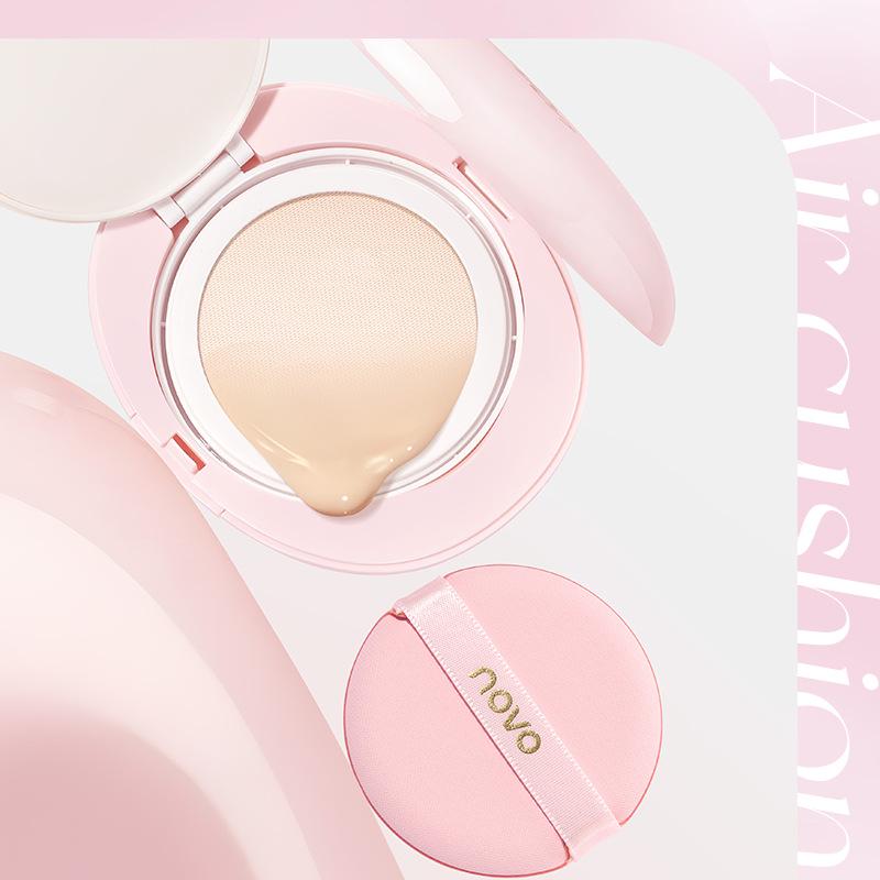 NOVO Milky Glow Long-lasting Cushion Foundation: Hydrating, Lightweight, Waterproof, Sweat-proof, Oil Control Concealer BB Cream