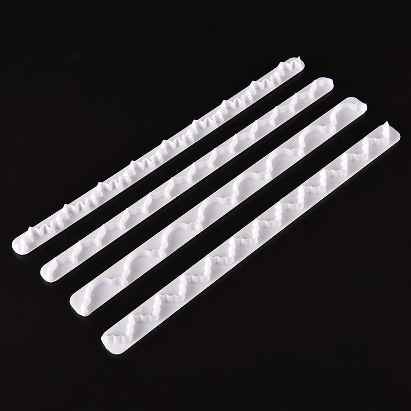 4 PCS Straight Frilling Gum Paste Frill Edge Cake Cookie Fondant Mold Tools