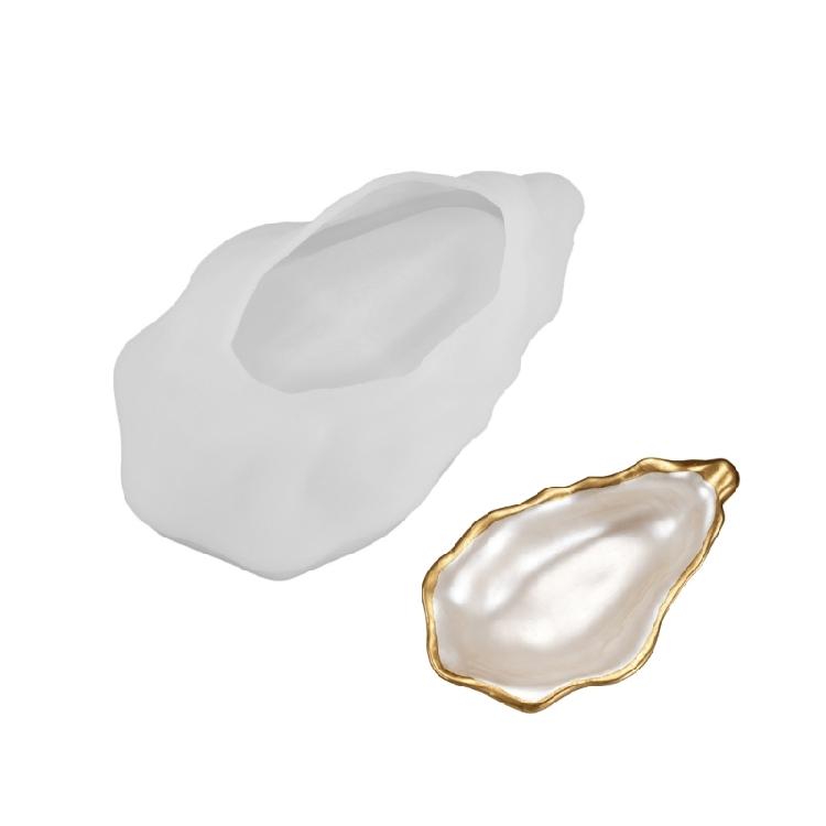 Silicone Shell Casting Mold for Tray, Dish and Catchall Making, Reusable Resin and Cement Craft Form for DIY Use