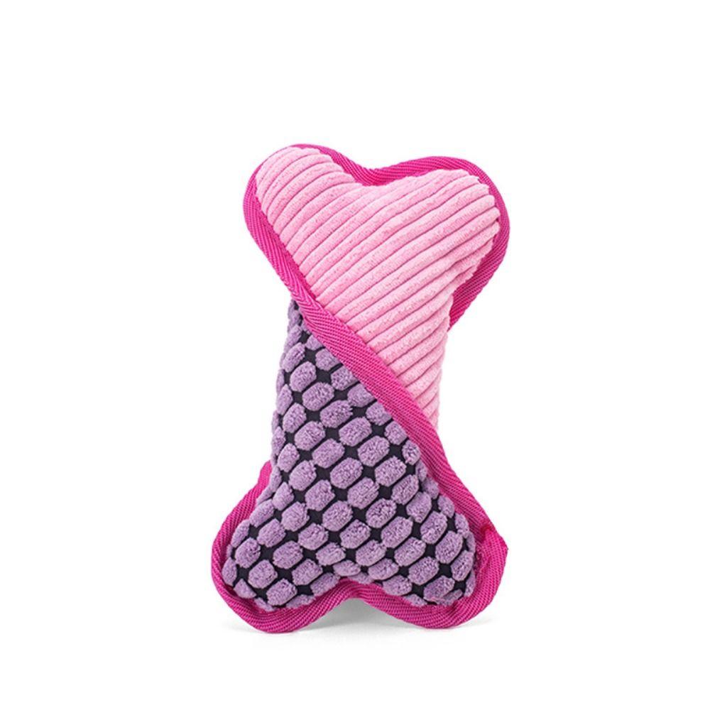 Dog Chew Toys Puppy Playing Toys Plush Squeaky Colored Bone Pet Interactive Toys