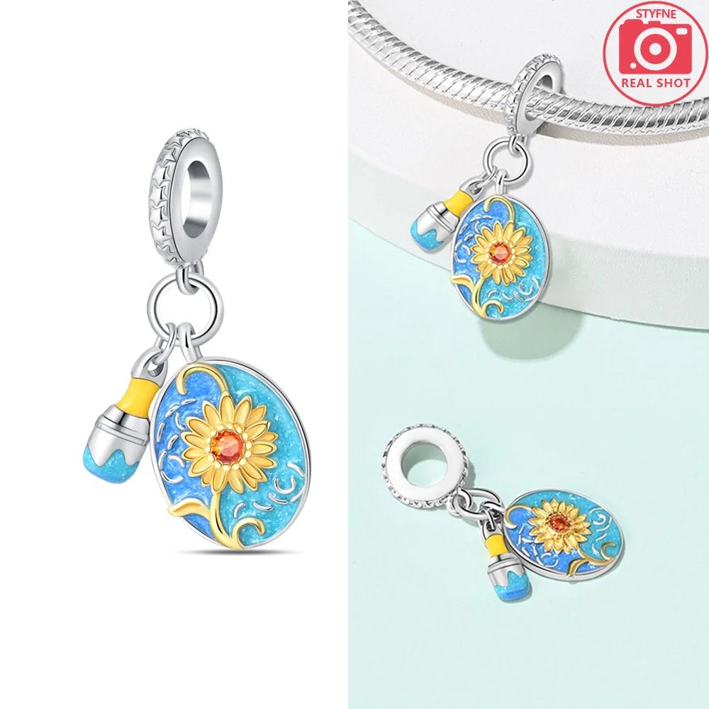 Copper Blue Heart Game Console Camera Football T-Shirt Charm For Original Bracelet Woman Girl Jewelry