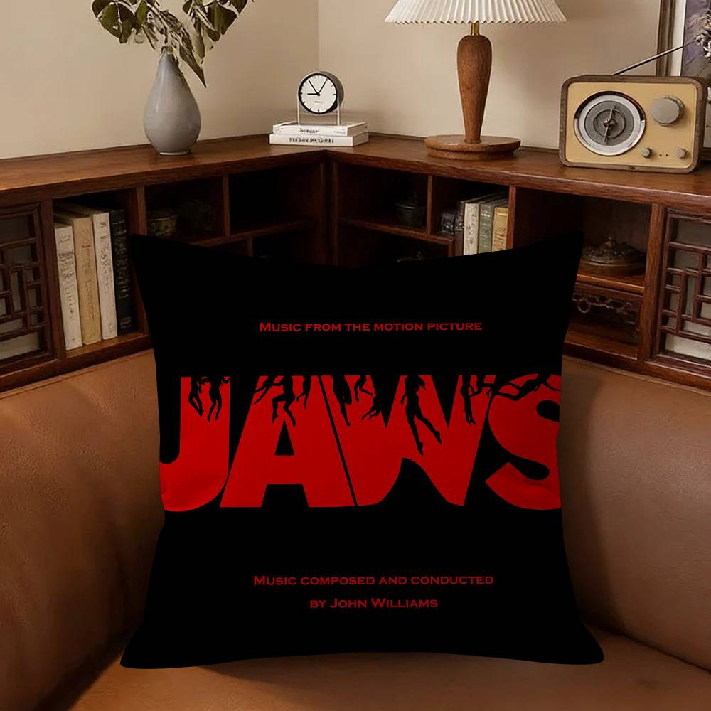 Pillow Cushion Cover Pillowcase Living Room Sofa Home Decor Customized Movie Jjaws LOGO