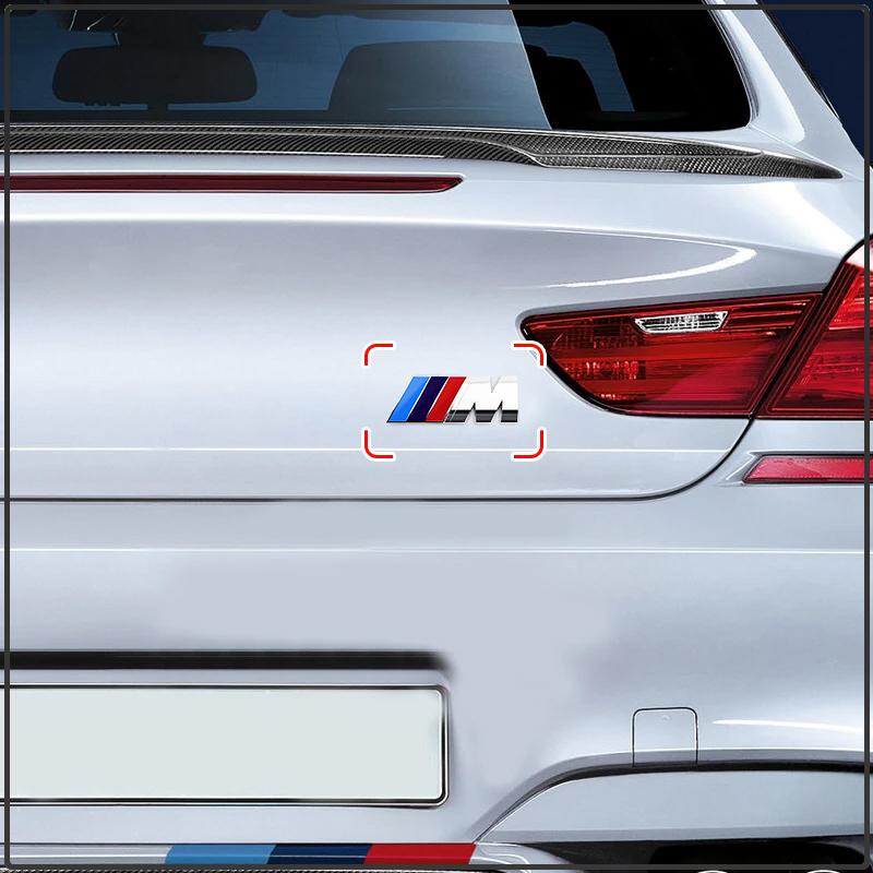 M LOGO Emblem Fender Badge Trunk Sticker Car Front Grille Badge 3D For BMW M Performance Power M3 M5 F30 F20 F25 X1 X3 X5